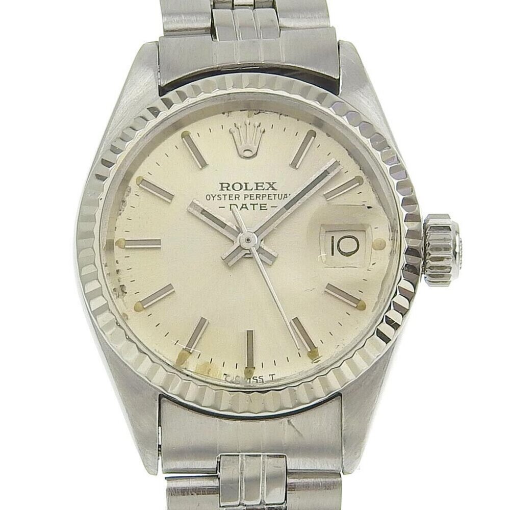 ROLEX Oyster perpetual Watches 6917 Date 2nd series SilverDial Stainless S...